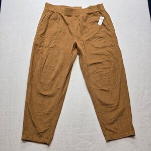 Old Navy Corduroy Jogger Pants Elastic Waist Brown Casual XL